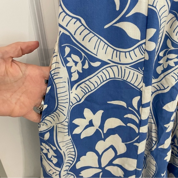 Marine Layer Camila Mini Dress Size Blue Floral Coastal Casual - Picture 6 of 7